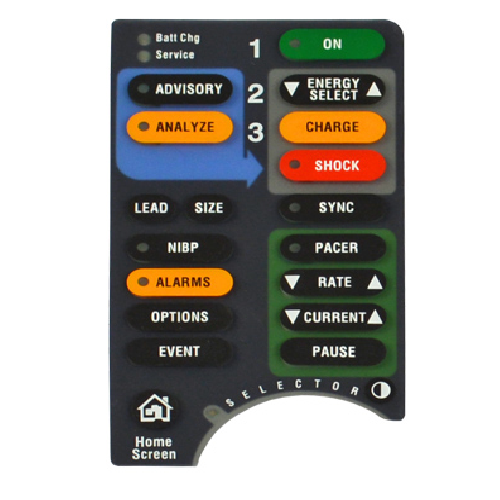 3006190-200 Main Keypad Lifepak 12 (AED, Pacing, NIBP)